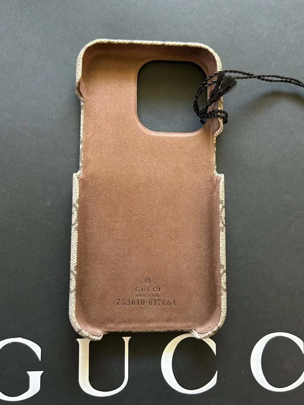 Authentic GUCCI Ophidia GG Supreme iPhone 14 Pro Case 753610
